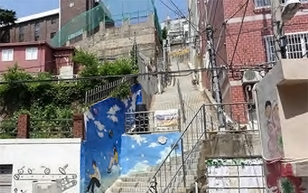 고지대 주거지의 보행환경 개선 전