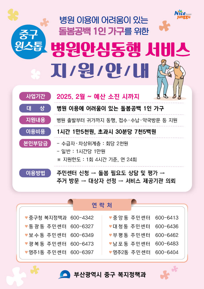 병원안심동행 서비스 지원안내 1