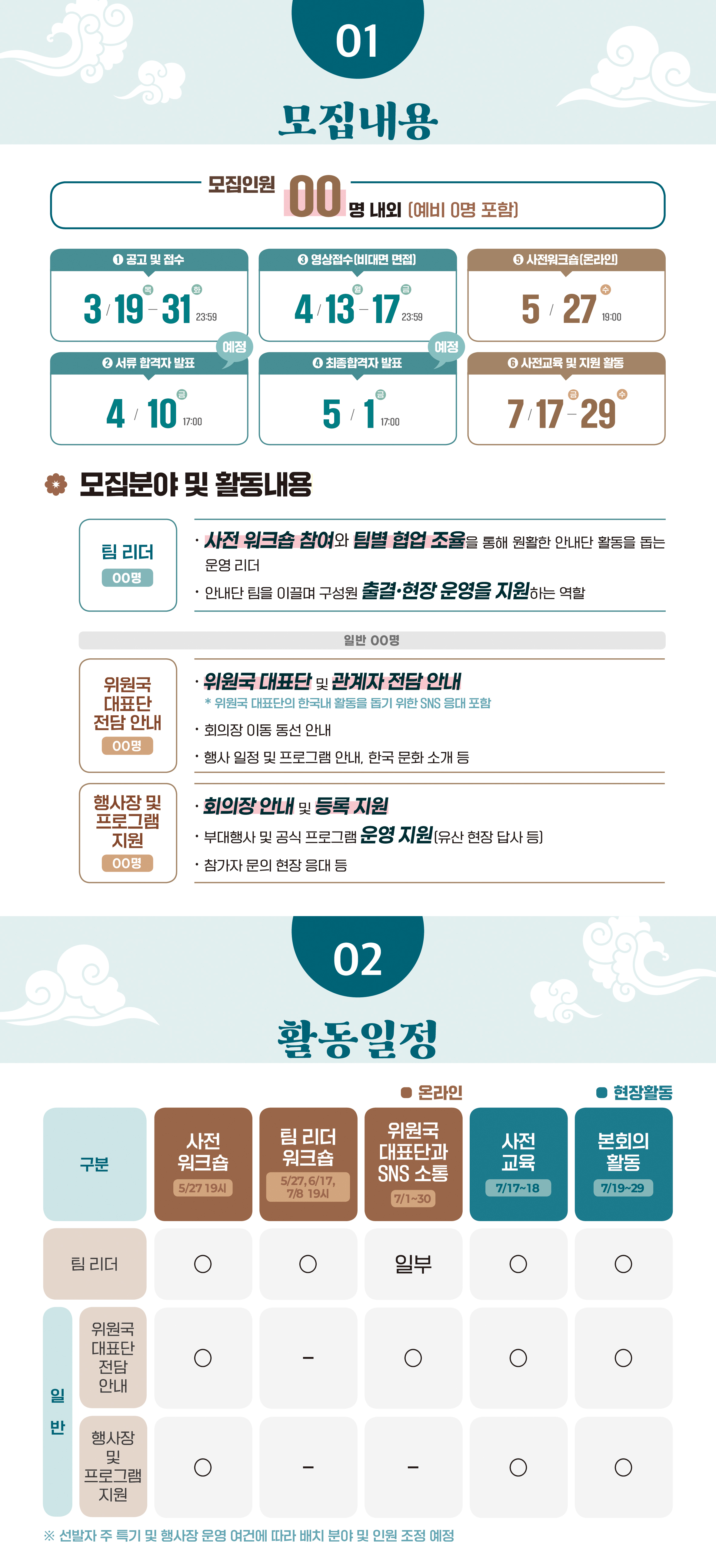 제48차 세계유산위원회 안내단(자원봉사자) 모집 홍보 2