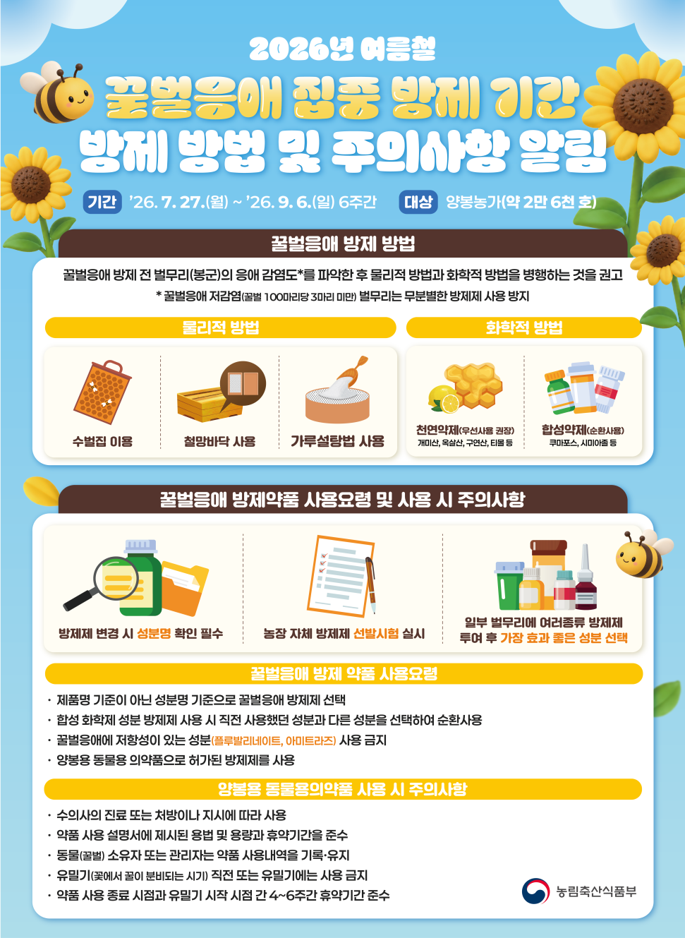 2026년 여름철 꿀벌 응애 집중 방제기간 알림 1