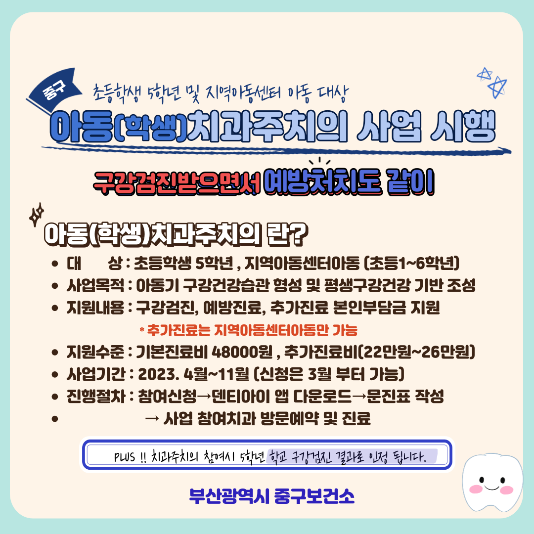 2023년 아동치과주치의사업 시행 1