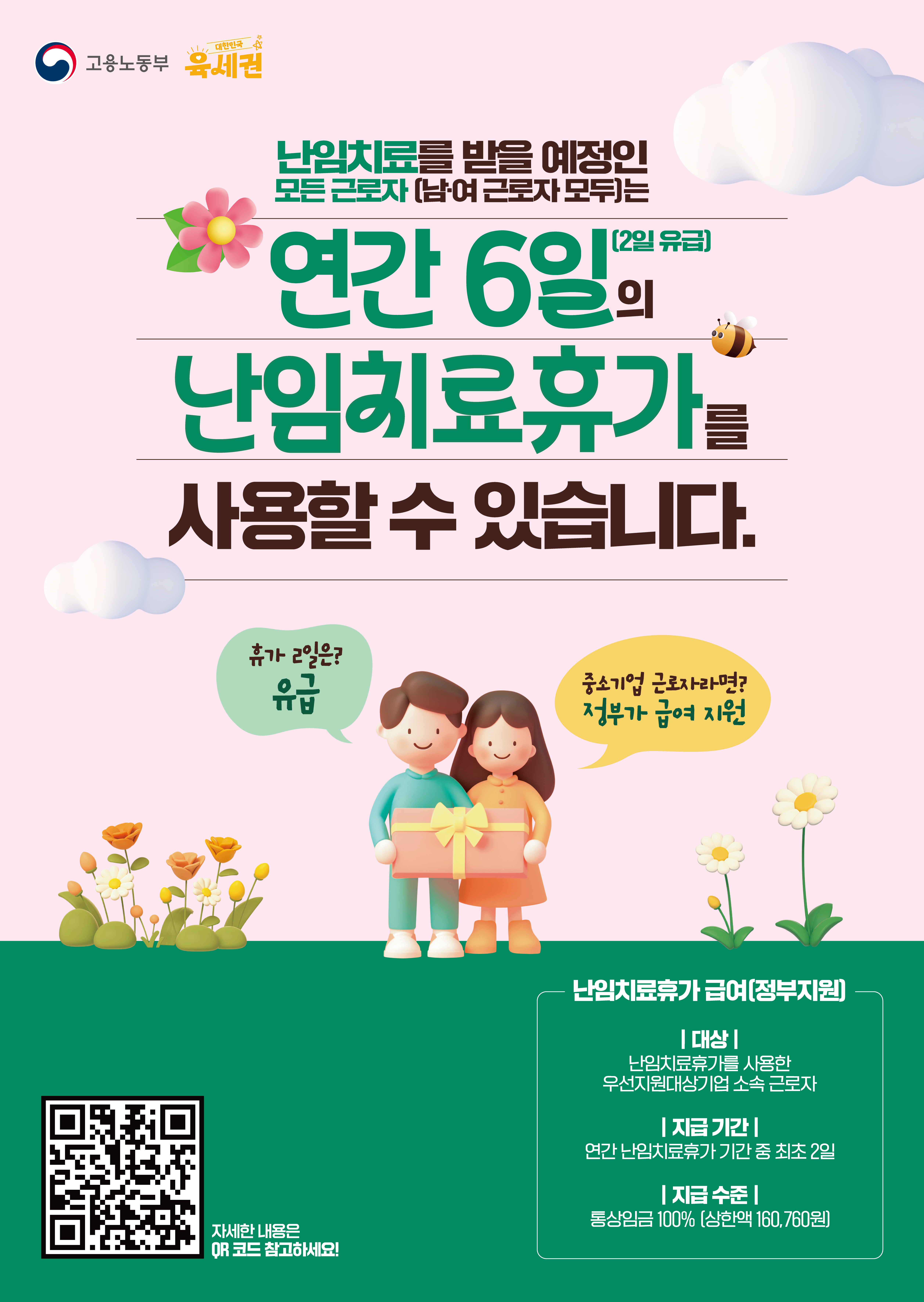 난임치료휴가 급여지원 제도 안내 1