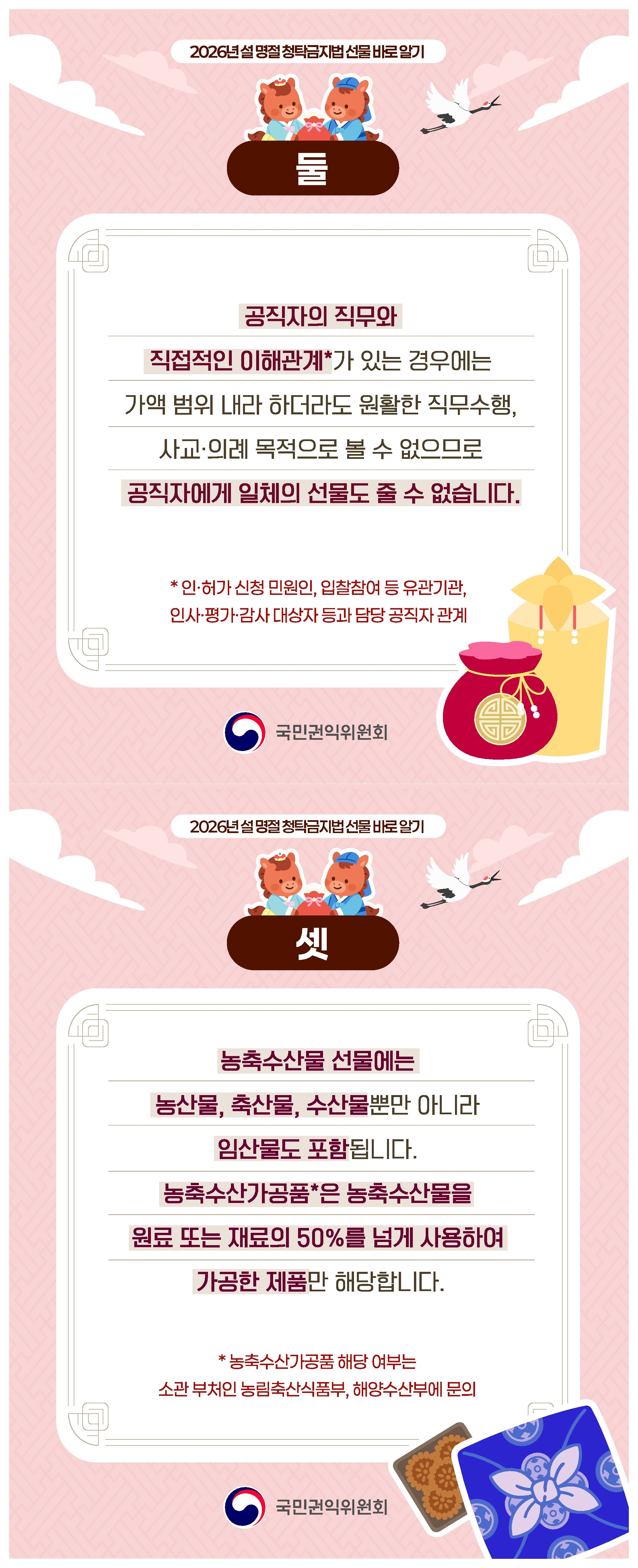 2026년 설 명절 청탁금지법 안내(카드뉴스) 2