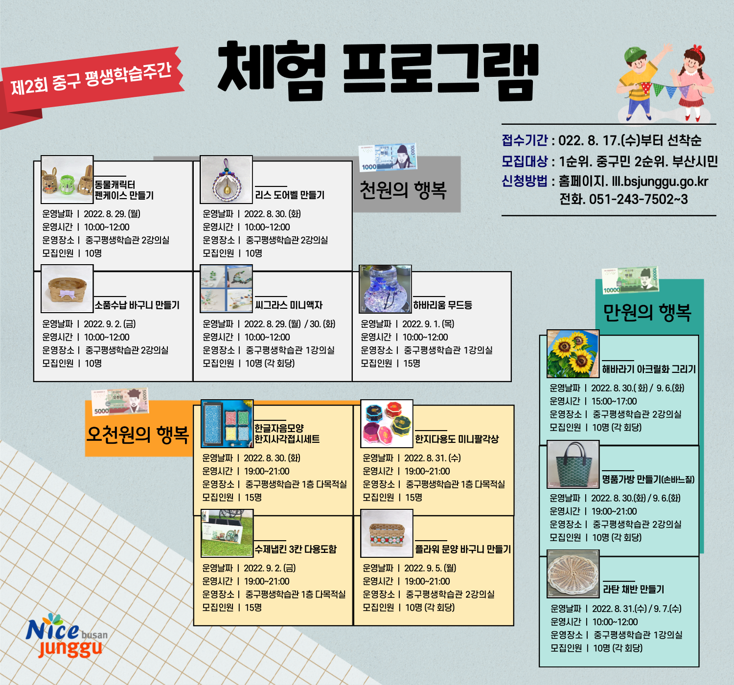 [2022년 제2회 중구 평생학습주간 체험프로그램 : 만원의 행복] 해바라기 아크릴화 그리기 1