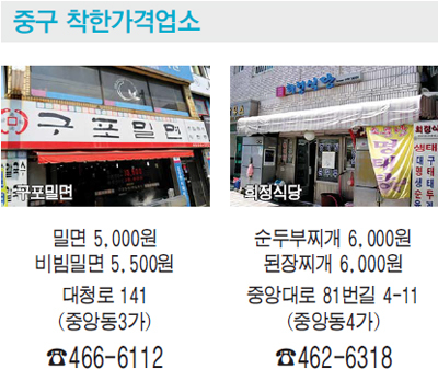 중구 착한가격업소