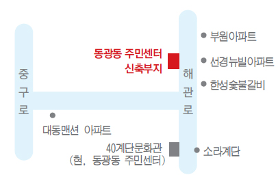 주민숙원 동광동 주민센터 신축