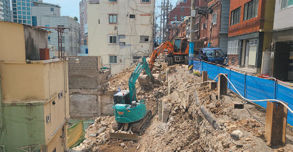동광길 도로(동서약국∼토요코인호텔)가 8m로 넓어진다