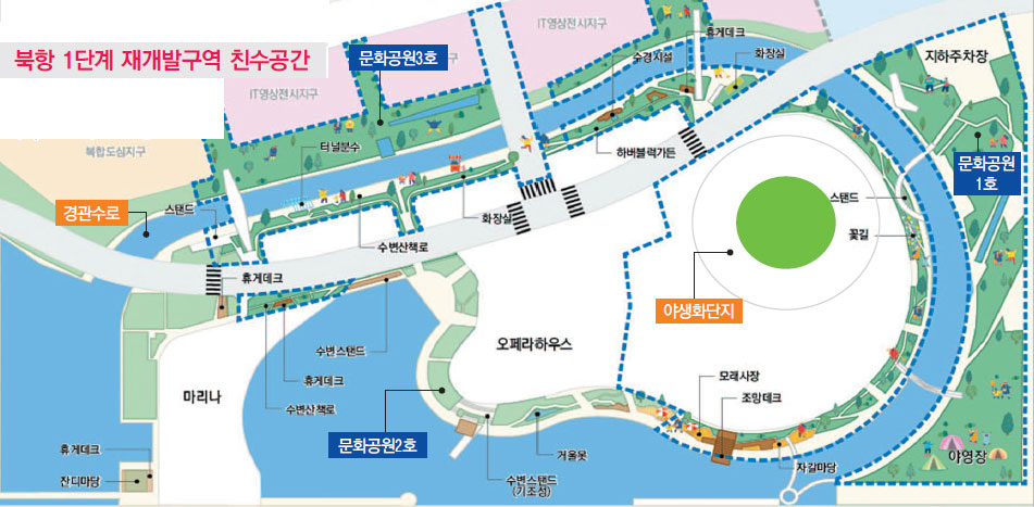 부산 대표 워터프론트, 도심 속 휴식 공간