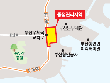 부산우체국교차로 일원 하수도정비지역 선정
