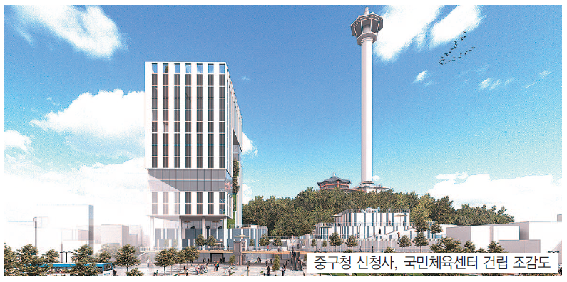 중구청 신청사, 국민체육센터 건립 타당성조사 의뢰
