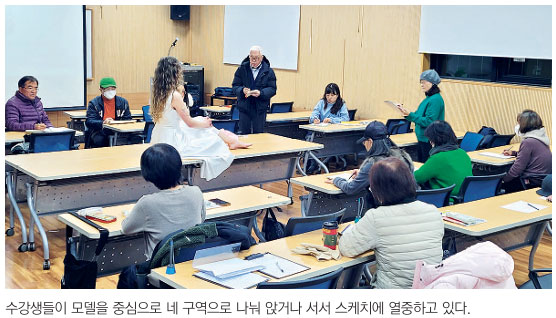 모델 보며, 빠르게 이미지를 그린다