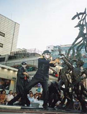광복로 마임 퍼포먼스
