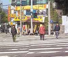 반사경·횡단잔류시간 표시기 설치