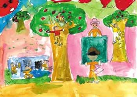 그림 - 가족나들이