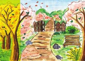 그림 - 산책길