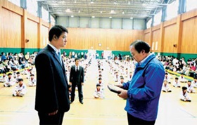 사진으로 보는 의정 활동 - 한마음태권도 품새대회 격려