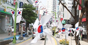 광복로 태극기로 넘실대다