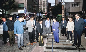 구청 간부공무원 야간 현장점검