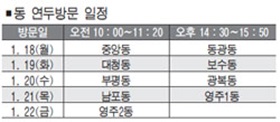 새해 구청장 동 연두방문