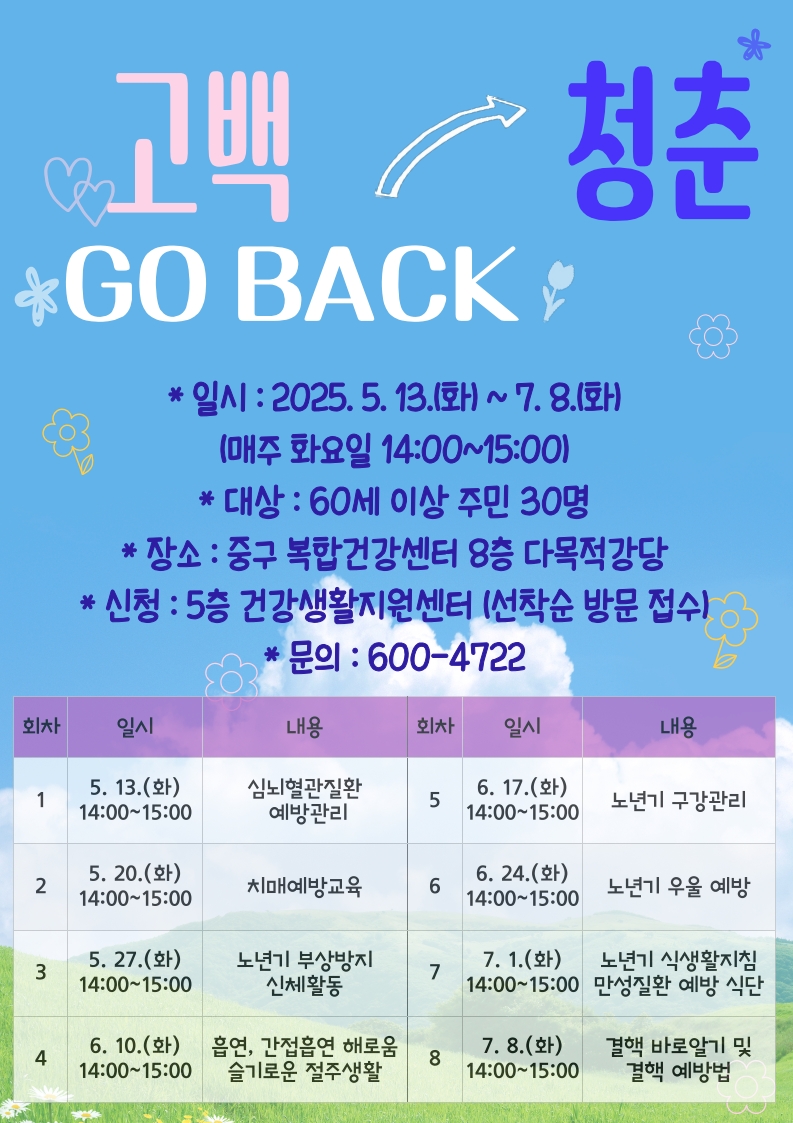 건강생활지원센터 「GO BACK 청춘 건강교실」 운영 1